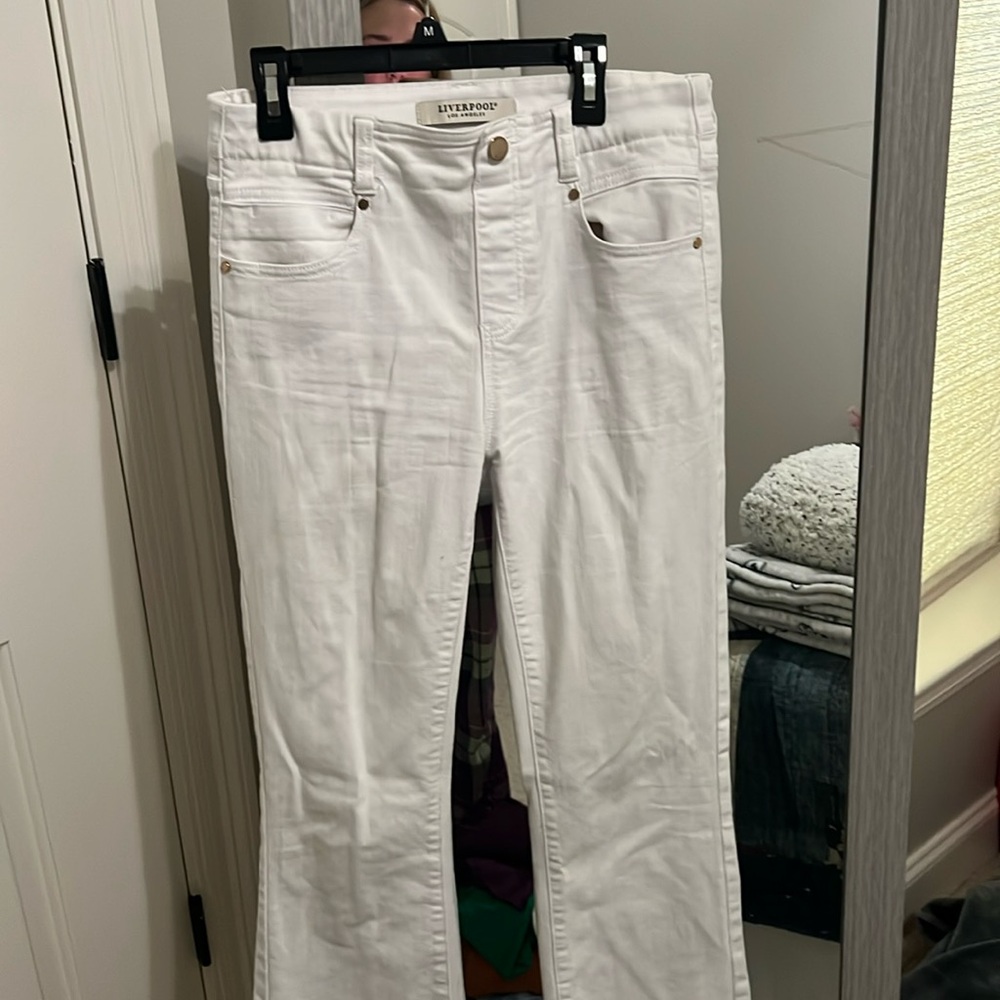 Liverpool white jeans!!! w// a special touch 🤍🤍
